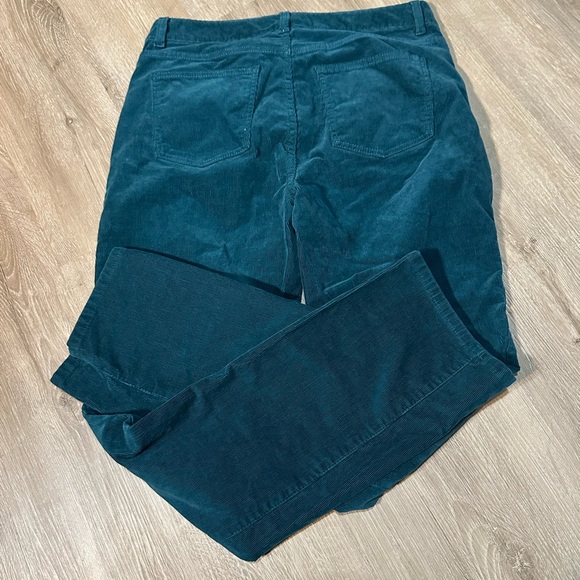 Talbots Teal Corduroy Trousers Size 8P - Picture 5 of 5